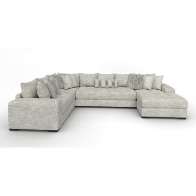 Camden 3-Piece Plush Upholstered Sectional with Chaise