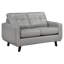 Causeuse en cuir Tiena, gris