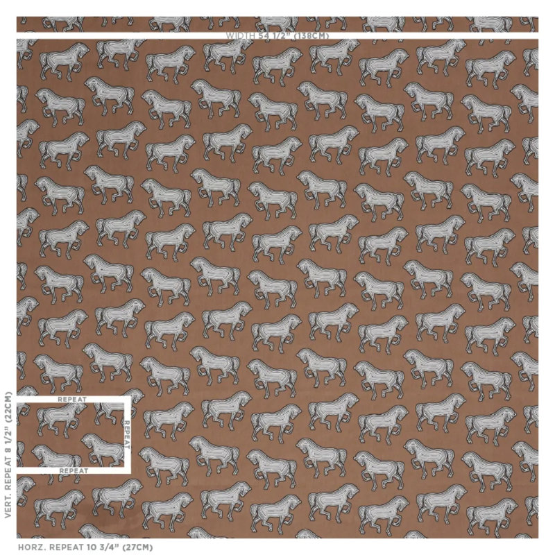 Tissu Faubourg, Brun