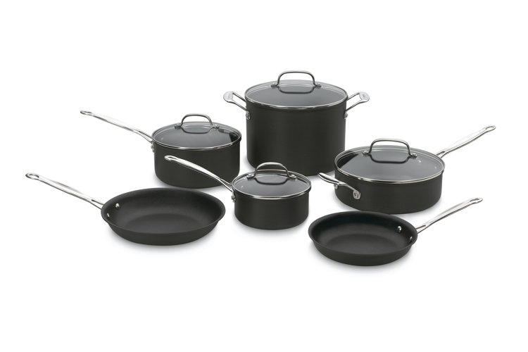 Cuisinart Chef's Classic Nonstick Hard-Anodized 10 Piece Cookware Set