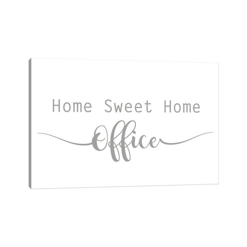 Home Sweet Home Office by Lauren Rader - Wrapped Canvas Print, 20.32 cm H x 30.48 cm W