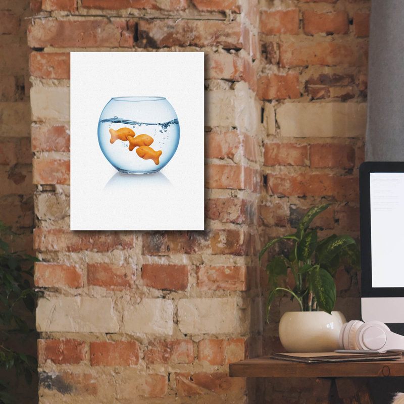 «Fish» par John Hovenstine, art mural sur toile, H 16 po x l 12 po