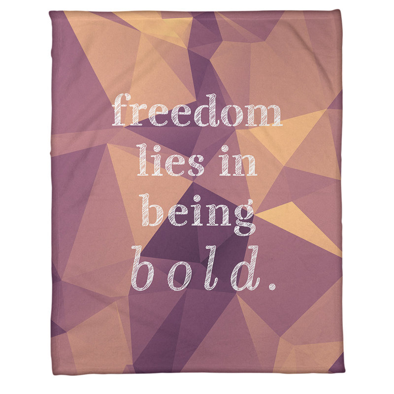 Couverture polairee citation de faux gemme en gras, l 50 po x L 60 po, Léger, Morganite