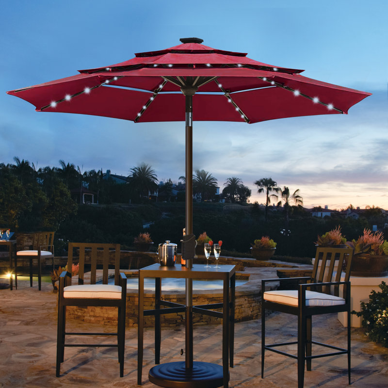 Parasol lumineux 9 pi Keensburg, Bourgogne