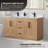 Anais 60" Double Bathroom Vanity with Grain White Engineered Stone Countertop with Mirror