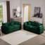 Canapés-lits | Ensemble de cinéma maison moderne 2 pièces 2 places, grand siège profond, pour le salon | Vert forêt | Velours côtelé