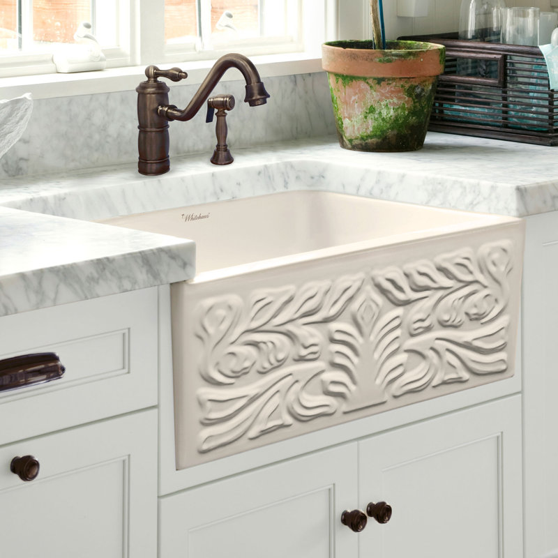 Whitehaus Collection Single Lever Faucet with Traditional Swivel Spout and Solid Brass Side Spray, Oil Rubbed Bronze