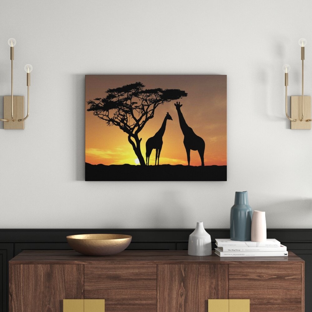 Leinwandbild Afrikanische Giraffen