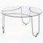 Ensemble de tables basses chromées 3 pièces