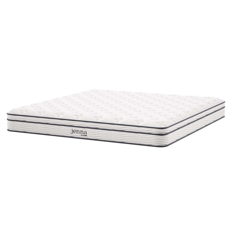 Modway Jenna Innerspring and Foam Mattress, King, 8"