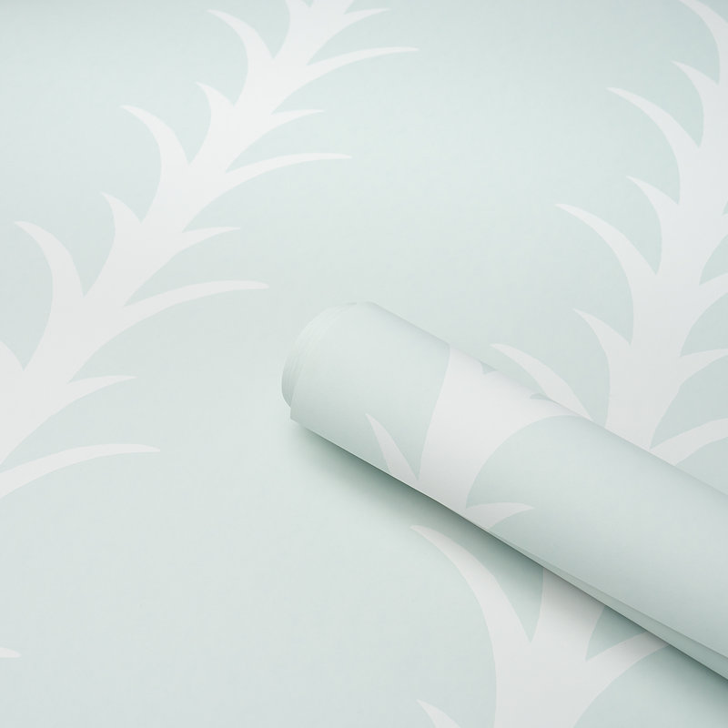 Papier peint à rayures Acanthus, Ivoire / minéral