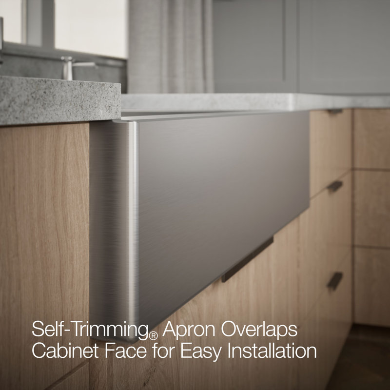 Strive 35.5" L x 21.25" W Self-Trimming Undermount Large Single-Bowl Kitchen Sink