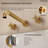High-Flow Tub Filler Wall Mounted Long Tub Spout, 2-Handle Bathtub Faucet Set with Ceramic Valve-111290441