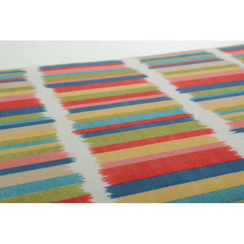 Multicolor Striped Outdoor Square Throw Pillow Set
