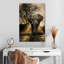 «Elephant Sunset», reproduction sur toile-499663165