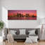 Coucher de soleil, Boston, coloré, abstrait, contemporain, architecture de la ville, art mural-482725116