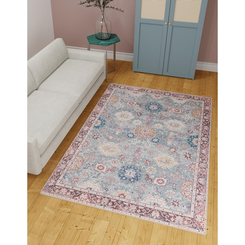 Bungalow Rose Esther Timeless Rug, Rectangle 8 pi 4 po x 12 pi
