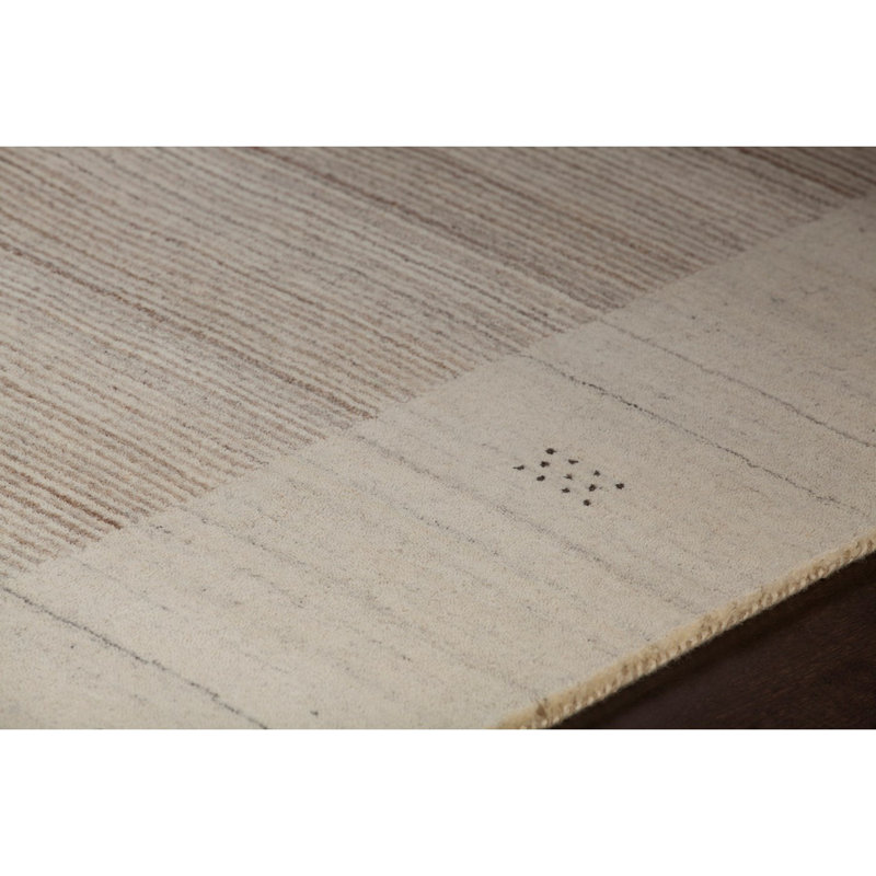 Elantra Wool Southwestern Area Rug in Beige, 9' x 13'