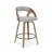 Curved Upholstered Swivel Counter Stools — Mid-Century Modern Design-750219750