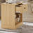 Modern Fluted Nightstand,Fluted End Table with Drawer & Open Shelf, Curved Base Storage Side Table-971102606