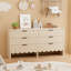 Commode 6 tiroirs avec panneau ondulé cannelé