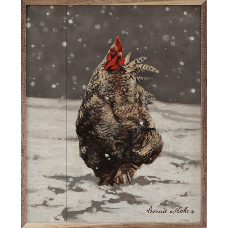 Winter Rooster par Bonnie Mohr, H 20 po x l 16 po