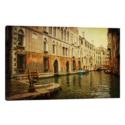 Morning On The Canal by Dano - Wrapped Canvas Print