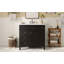 Meuble-lavabo de 36 po avec lavabo supérieur, meuble-lavabo moderne avec 2 tiroirs et tiroir escamotable, meuble-lavabo simple-118592815