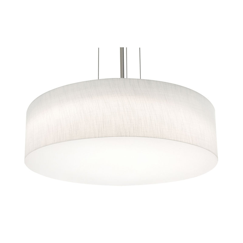 Luminaire suspendu tambour Bozovich, Jute, H 44,5 po x l 24 po x P 24 po, Oui