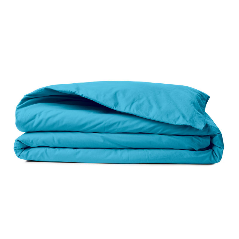 Housse de courtepointe Ranforce, Turquoise, Housse de couette pour très grand lit