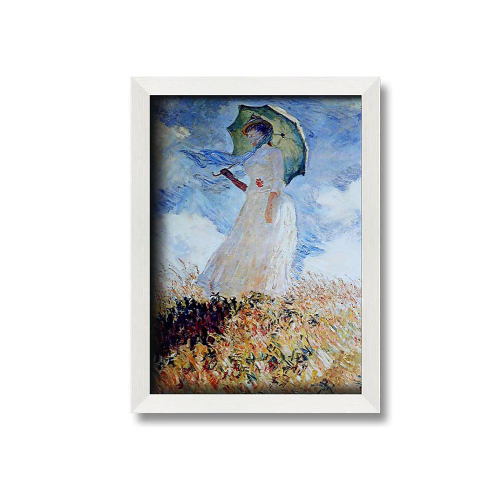 Gerahmtes Wandbild Madame Monet Umbrella von Monet