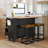 Kitchen Island Set with Drop Leaf and 2 Seatings, Dining Table Set with Storage