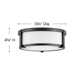 Lowell Two-Light Flush Mount Ceiling Light