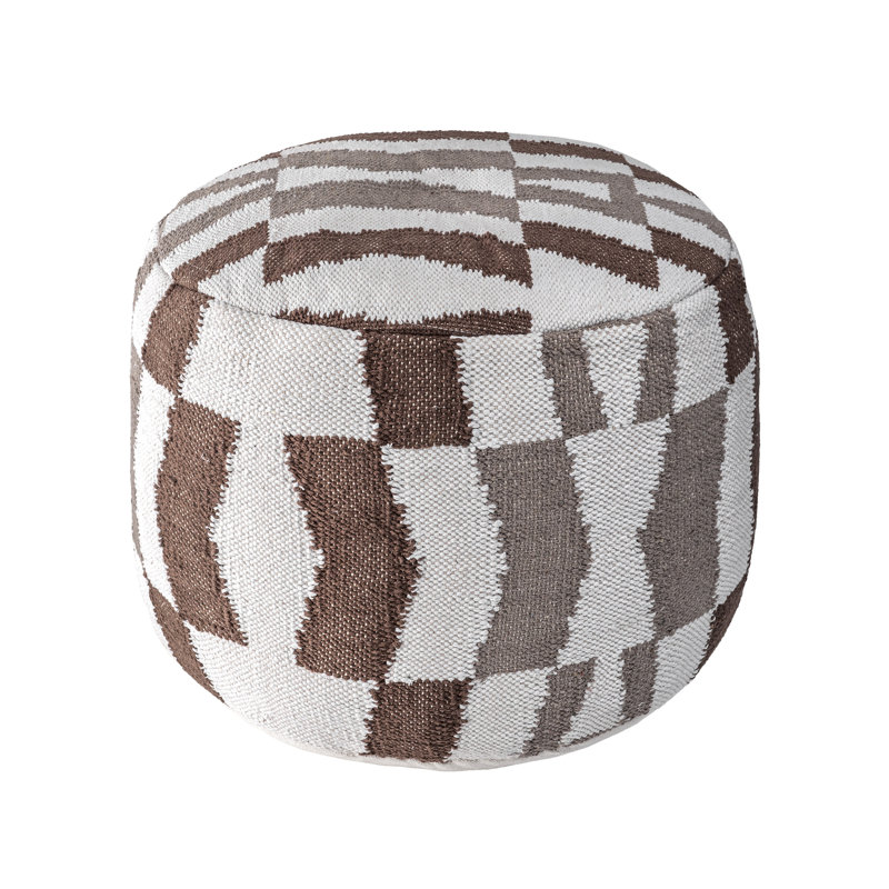 Pouf rond à carreaux 20 po Conaway