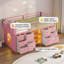 Lit mezzanine simple pour enfant avec éclairage à DEL, 10 tiroirs et 3 tablettes ouvertes pour enfants-129171893
