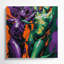 Abstrait art figuratif sur toile mauve 24-1866331127