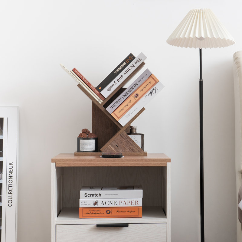 Geometric Tree Bookcase Shelf, (3 Shelves) 11.2” H x 11.7” W x 6.6” D