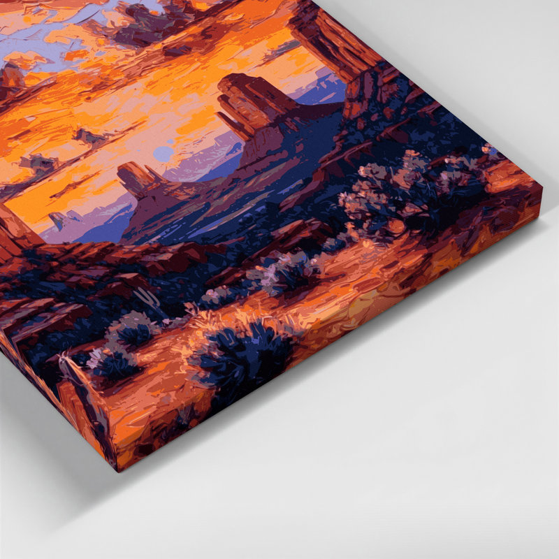 Art mural sur toile, "Southwestern", Sedona, H 32 po x l 32 po
