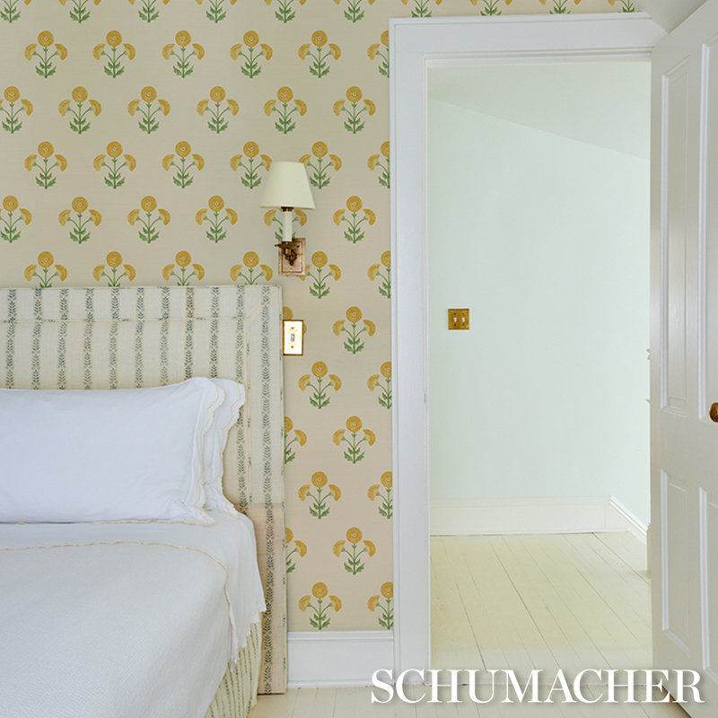 Saranda Flower Sisal Wallpaper, Marigold