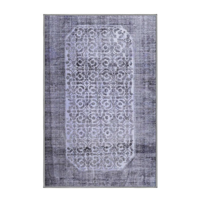Tapis contemporain bleu