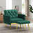Zianny Velvet Accent Chair with Ottoman-673816097