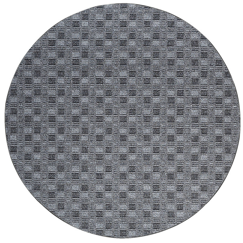 Tapis noir abstrait intérieur / extérieur, Rond 4 pi