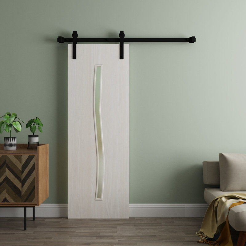 Ensemble de quincaillerie lourde de porte de grange moderne pour portes de grange modernes ESSENTIAL 8002, 42 po x 84 po