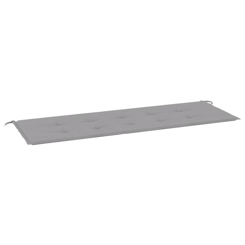 Coussin de banc d'extérieur 100% polyester Oxford, Tissu - gris, H 19,7 po x l 59,1 po x P 1,2 po