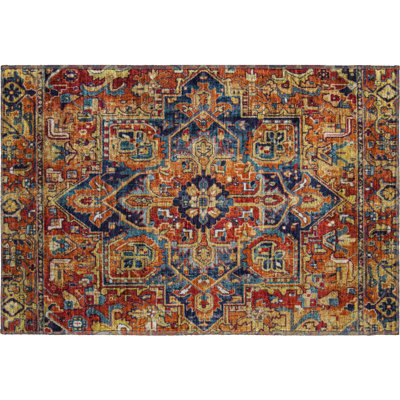 Premium Machine Washable Cerrito AMF570 Paprika Rug