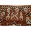 Tapis rouille en laine noué à la main de conception unique 6 pi 10 po x 9 pi 7 po New Age