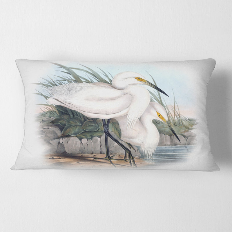 Vie d'oiseau rétro I - coussin traditionnel imprimé