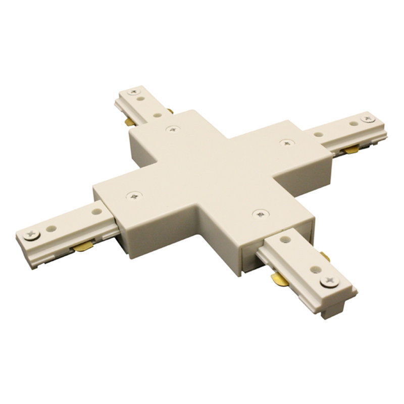 H Système d'éclairage X Connecteur de rail d'alimentation, Blanc