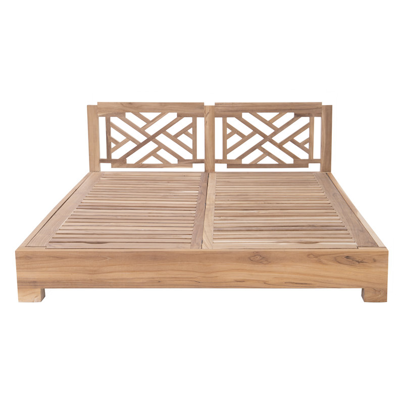 Monterey Teak Outdoor Daybed Lounger, Natural