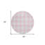Tapis rond lavable à carreaux rose et gris 8 pi